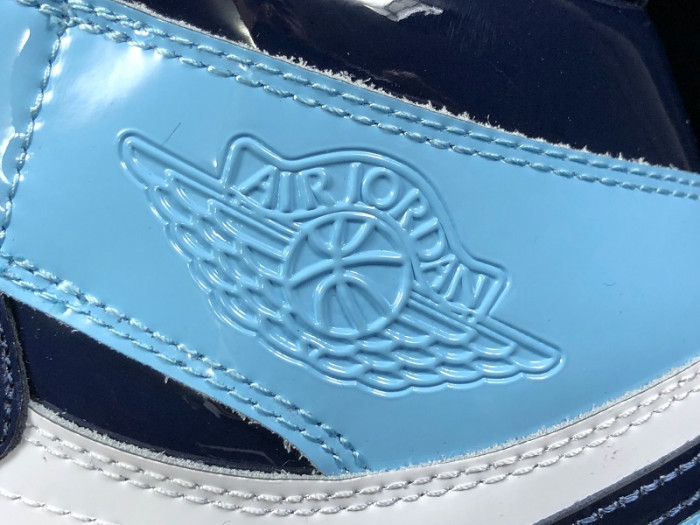 air jordan 1 unc blue chill patent leather cd0461-401