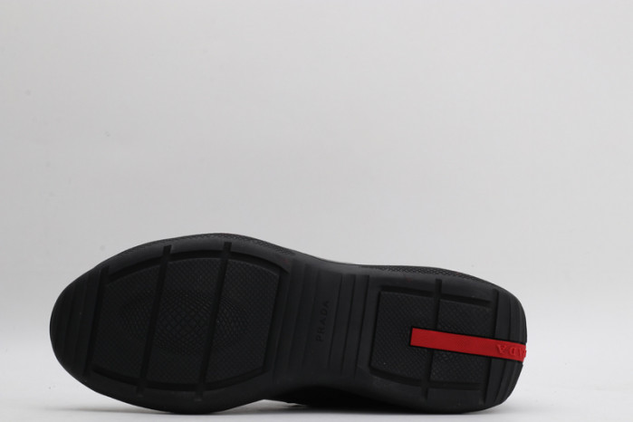 PRAD BLACK RED CUP BIKE FABRIC SNEAKERS